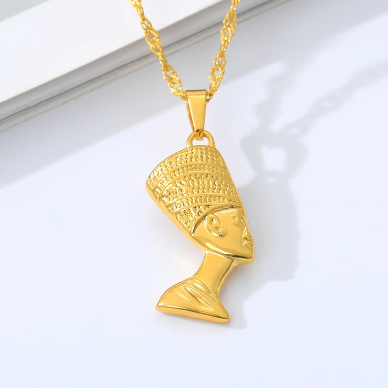 Nefertiti Necklace 18ct Gold