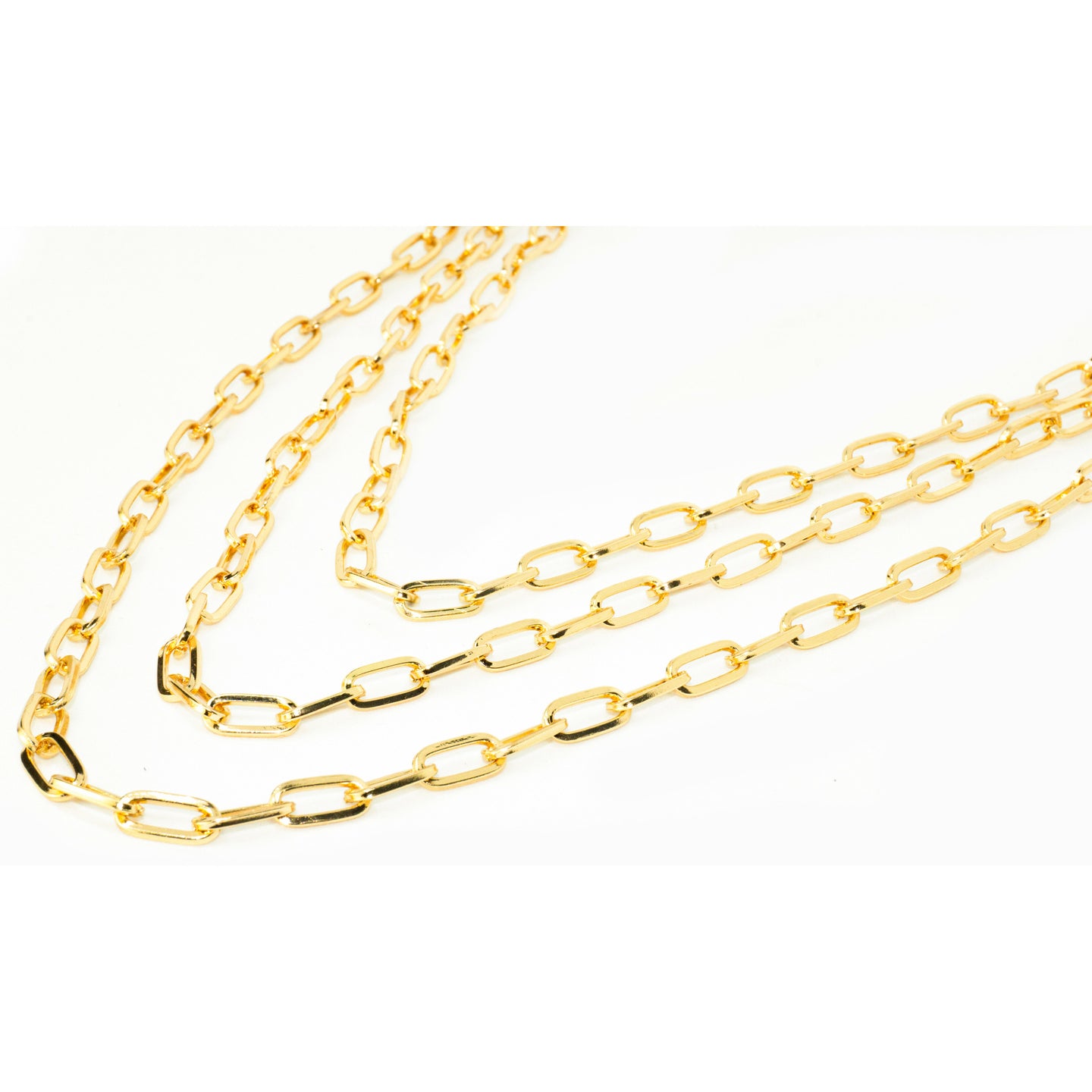Umilele Three Layer Link Chain Necklace | Umilele Jewels 
