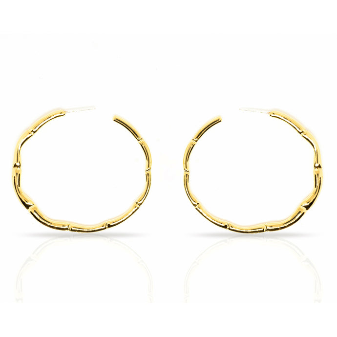 Umilele Bamboo Hoop Earrings - Umilele Jewels
