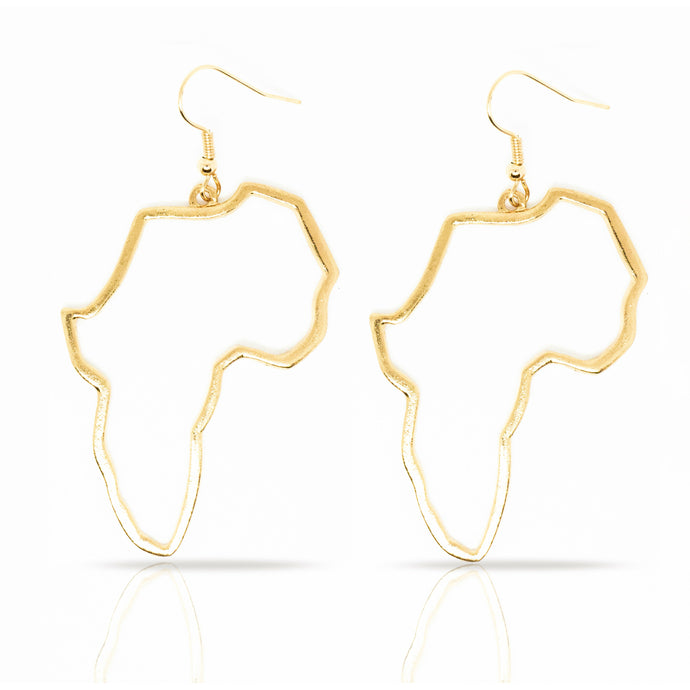 Umilele Africa Map Earrings - Umilele Jewels