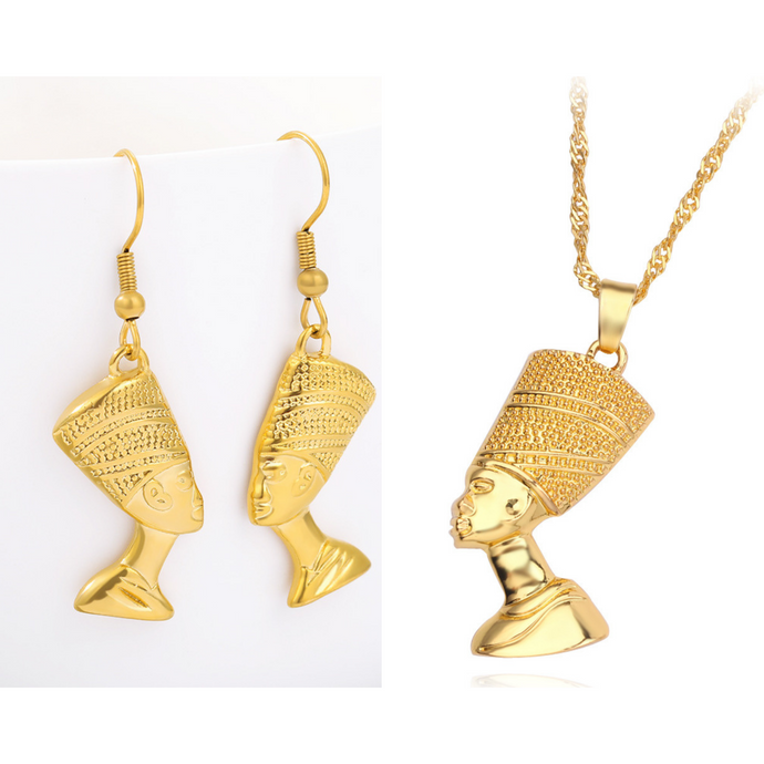 Umilele Nefertiti Necklace & Earrings Set - Umilele Jewels
